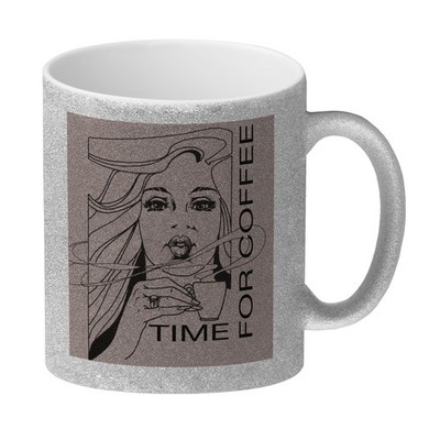 time for coffee Glitzer-Kaffeebecher mit Spruch