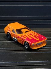 Aurora AFX Chevy Vega Van Gasser Orange Red Flames Slot Car Vintage