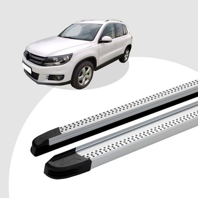 Trittbretter passend für VW Tiguan ab 09/2007-12/2016 (Model: MAJA, Farbe: Silbe