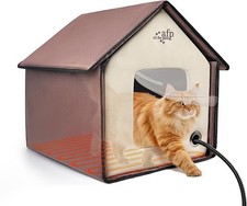 ALL FOR PAWS Heated Cat House, Indoor/Outdoor Heated Cat Bed for Winter NEW 