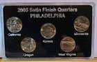 U.S. Mint 2005-P Satin Uncirculated State Quarters 25C CA MN OR KS WV — photo 2