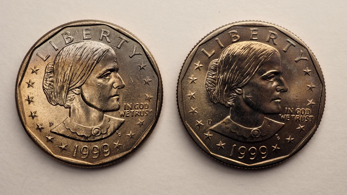 Uncirculated 1999 Susan B Anthony Dollars (1979-1981, 1999) for