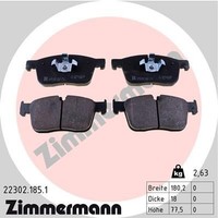 Zimmermann Bremsbelagsatz, Scheibenbremse 22302.185.1 FüR Jaguar Land Rover