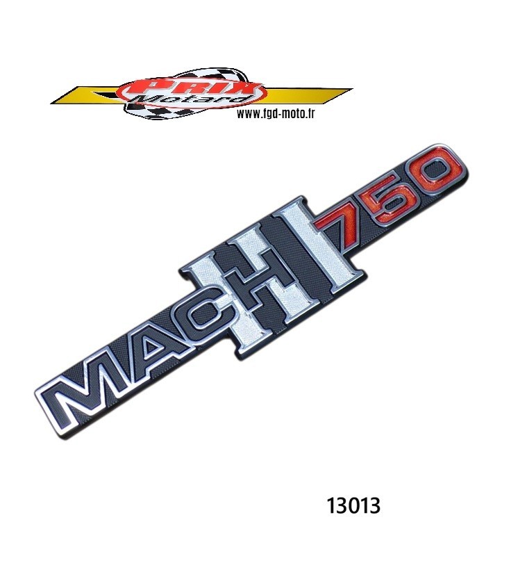 Sigle Kawasaki 750 H2 1972 badge cache latéral emblème moto de collection