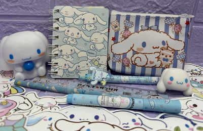 CINNAMOROLL A5 Notizbuch Aufkleber Squishy Geldbörse Schreibwaren Textmarker Konvolut