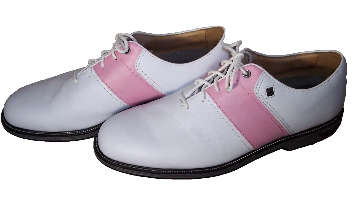 FootJoy Leather Oxford Golf Shoes Pink Preppy Size 11 EUC FootJoy Leather Upper Pink Golf Shoes for Women for sale | eBay main image 2