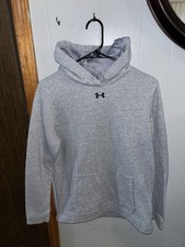 Under Armour ColdGear Grey Hoodie Women s Medium Loose Fit Hooded Sweatshirt.