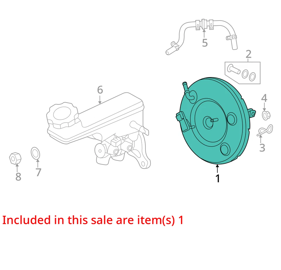 Potenciador de freno compatible con 18-22 ACCENT 104914391 Foto 3 de 4