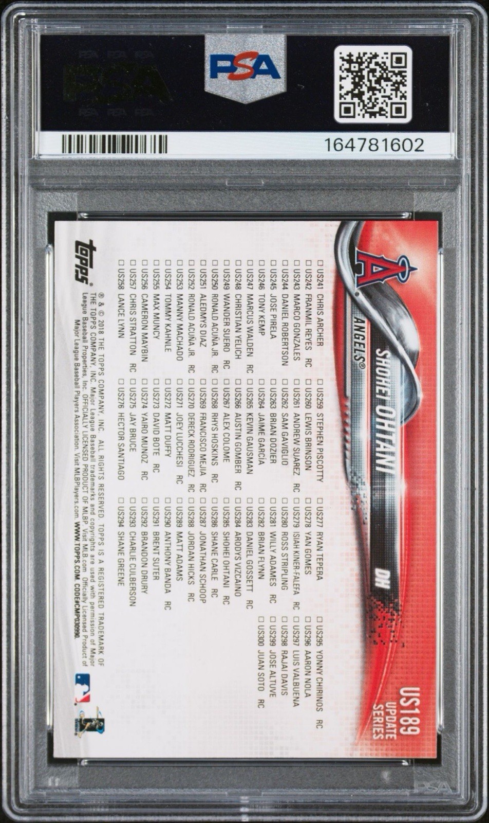 Shohei Ohtani 2018 Topps Update #US189 Rookie RC PSA 9⚾️💫 view 2