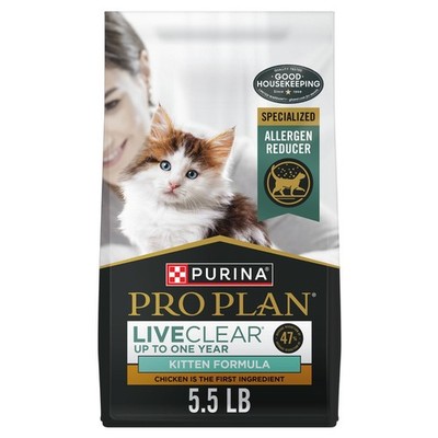 NWT Purina Pro Plan LiveClear Allergen Reducing Kitten Dry Cat Food - Chicken