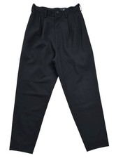 Y yohji Yamamoto YL-P96-100 Two-pleat wool gabardine trousers, black