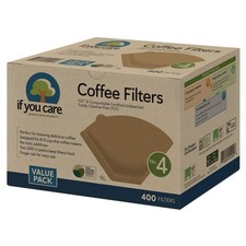 If You Care 4 Unbleached Coffee Filters 400 Ct   Eco Friendly Compostable