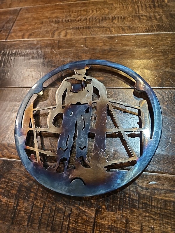 Cowboy Heavy Cut Steel Sculpture Decor Ranch  Cowboy Nice🔥🔥🔥🔥