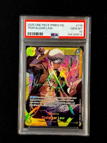 Trafalgar Law OP10-119 PSA 10 GEM MINT Parallel Secret Rare One Piece  PRB02