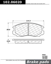 Centric Front Disc Brake Pad for Mirage, Colt (102.06020)