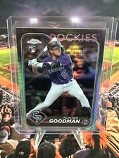 Hunter Goodman 2024 Topps Chrome Rookie Prism Refractor RC Colorado Rockies #99
