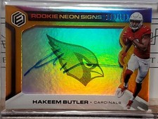 2019 panini elements football Rookie Neon Signs Hakeem Butler Auto 140/199