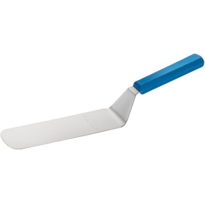 Dexter-Russell Cool Blue Basics 8'' x 3'' High Heat Blue Solid Cake Turner