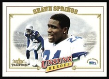 2001 Fleer Tradition Shawn Springs #323 Seattle Seahawks