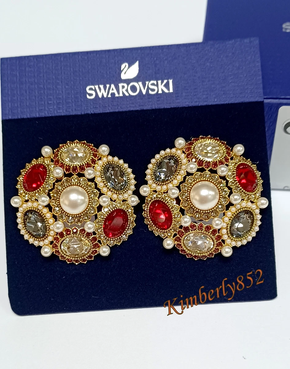 Swarovski Millennium CLIP Earrings Oversize GOS Crystal Authentic NEW 5409467