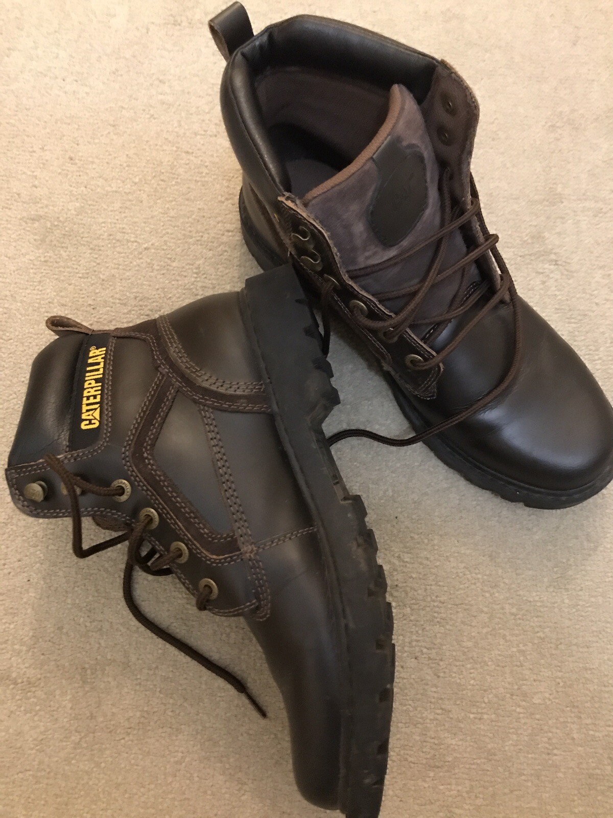 CAT Caterpillar Mens Waterproof Ankle Boots Leather Wide Fit Size UK 10