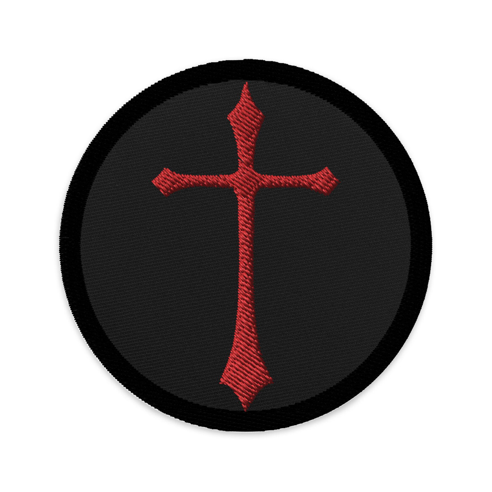 Red The Leviathan Cross of Satan Occult Symbol Embroidered Patch Applique