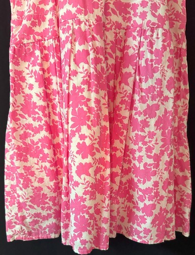 Vestido sin mangas Cherokee blanco con flor rosa talla 10-12 - Imagen 4 de 5