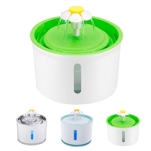 1 6l Electric Automatic Pet Dog Cat Water Fountain Drinking Bowl Led Dispenser Ebay