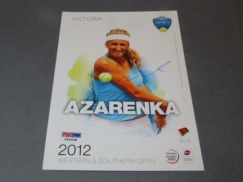 Victoria Azarenka Signed 2012 W&S 5x7 Player Card Autographed PSA/DNA COA 1B - Picture 2 of 5