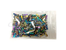 MTB Road BMX Bike 7075 Alloy Spoke Nipples 2.0mm 14G 1/2" 72 Pcs Oil Slick
