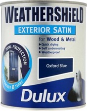 Dulux Weathershield Exterior Satin Paint For Wood Metal 750ml 2.5L All Colours