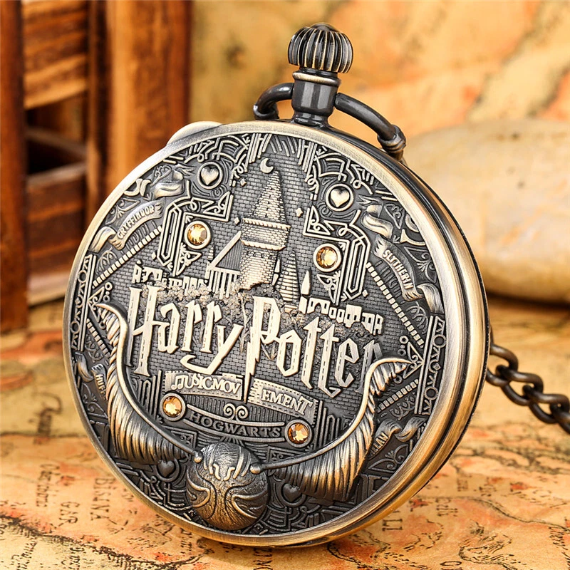 Bronze Musical Pocket Watch Harry Potter Playing Music Fob Watches Creative  Gift