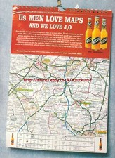 Britvic J2O " Men Love Maps" 1999 Magazine Advert #546