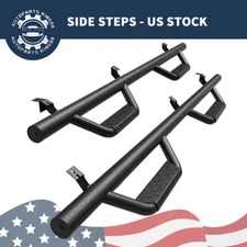 For 2005-2023 Toyota Tacoma Double Cab  3" Drop Running Boards BLK Side Step