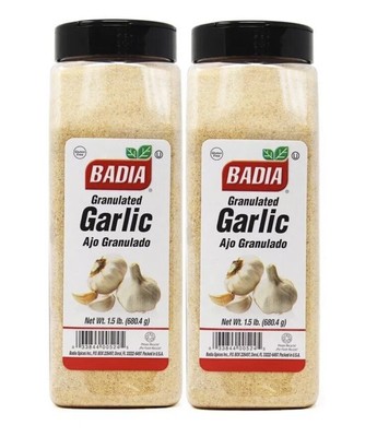 Lot Of 2 Badia Granulated Garlic Herbs Spices Seasoning Blend Poultry - 1.5 lbs