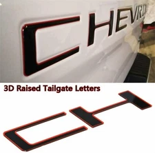 Raised Decal for 2019-2024 2025 Silverado Model Tailgate Insert Letters  Emblem