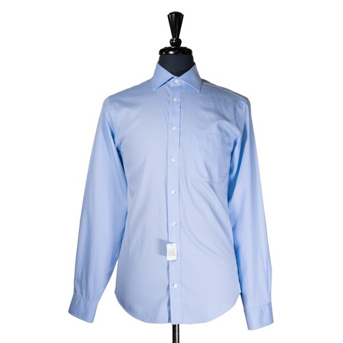 Jos. A. Bank Mens Dress Shirt Blue 100% Cotton Long Sleeve Slim Fit 15 35 NWT