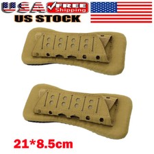 2X Brown Plate Carrier Vest Shoulder Pad Soft Shoulder Strap Cushion Pad Outdoor