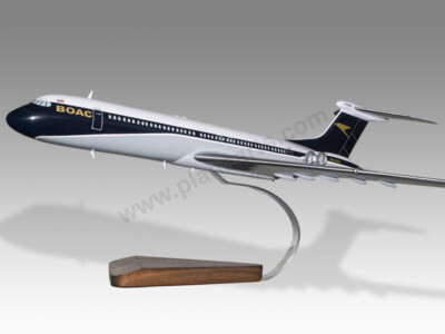 Vickers Super BOAC Solid Mahogany Wood Handcrafted Display Model