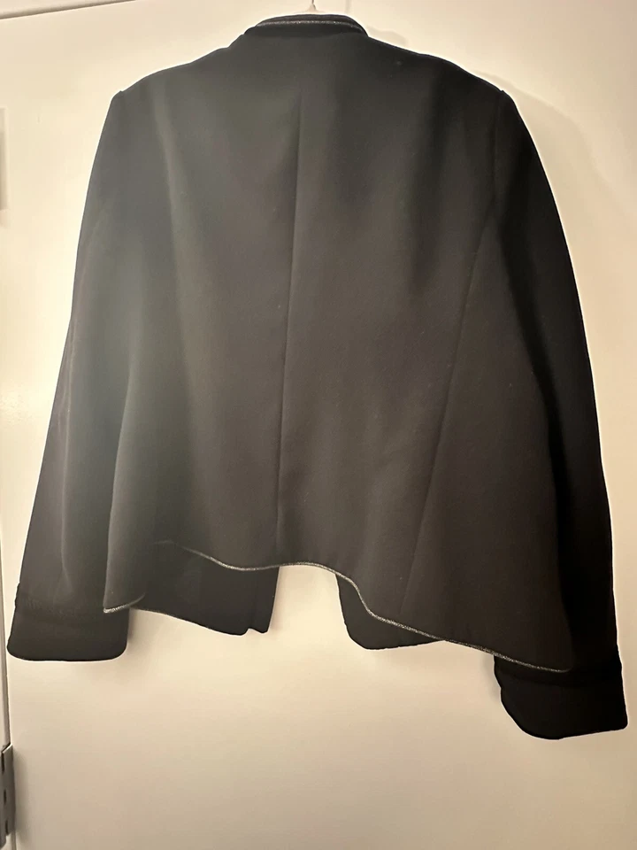 Black Military Style Blazer Size 14 - Image 3 of 4