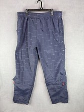 Vintage Y2K Tommy Hilfiger Blue Baggy Loose Fit Breakaway Windbreaker Pants XL 