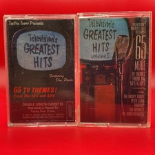 TELEVISION S GREATEST HITS Vol I II. 2 Cassette Tape Lot, 68 TV Theme Songs