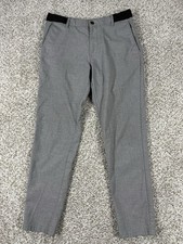 ZARA Women s Gray Slim Fit Dress Pants Black Waistband Detail Medium Office