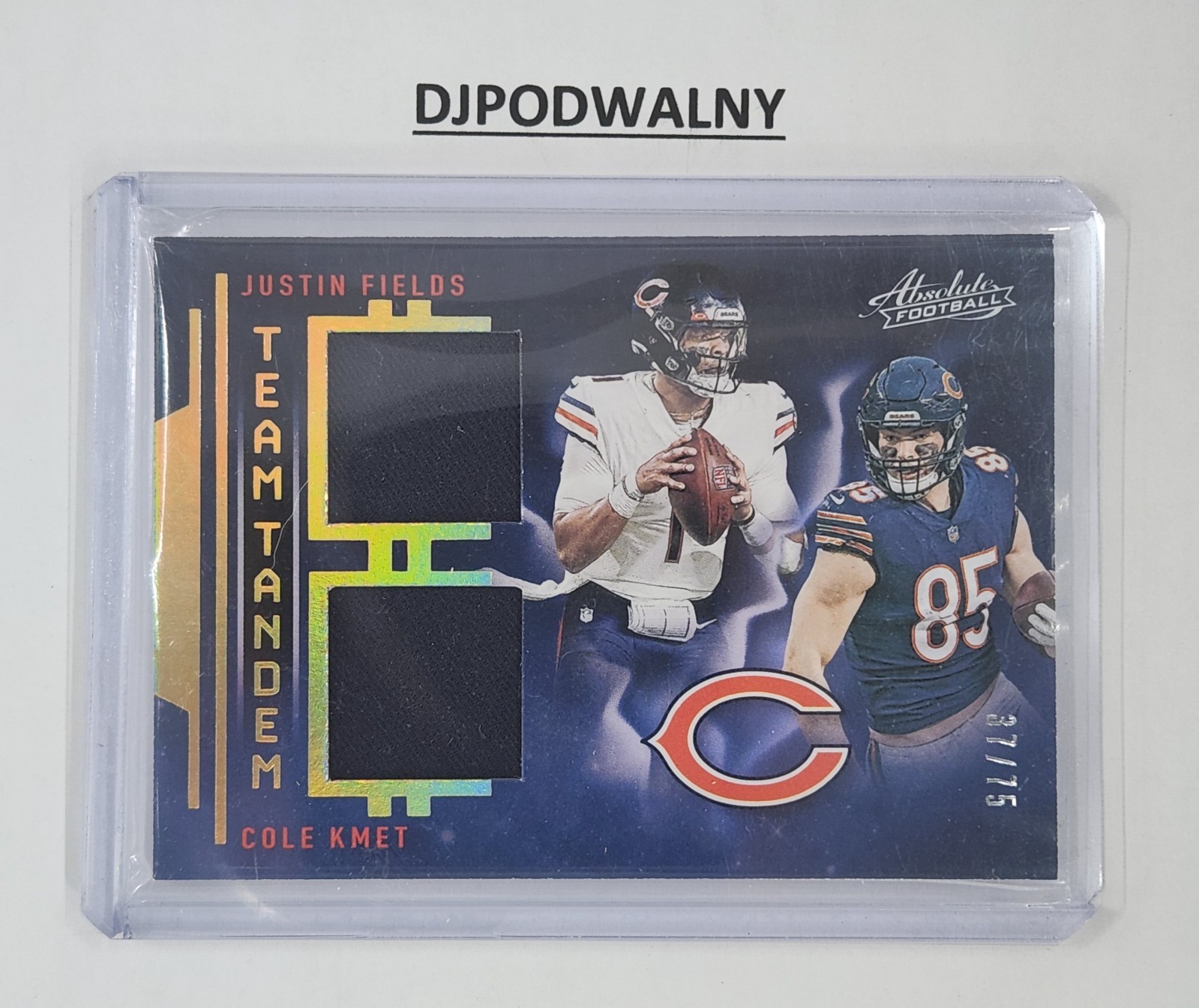 2021 Absolute Justin Fields / Cole Kmet Team Tandem Rookie /75 Chicago Bears