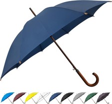 48" Large Umbrella  Windproof Stick Umbrellas Rain Automatic Open Vintage Cane