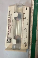 VINTAGE FUNKS G HYBRID SEED CORN ADVERTISING RAIN GAUGE VAN MANNEN LEIGHTON IOWA