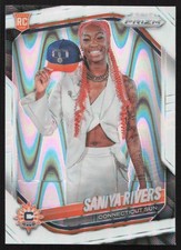 2025 Panini Prizm WNBA - Saniya Rivers #150 White Seismic Prizm Variation (RC)