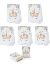 Set of 15 Unicorn Paper Gift Bags Party Kraft Bags for Favors Kid's Party Supply