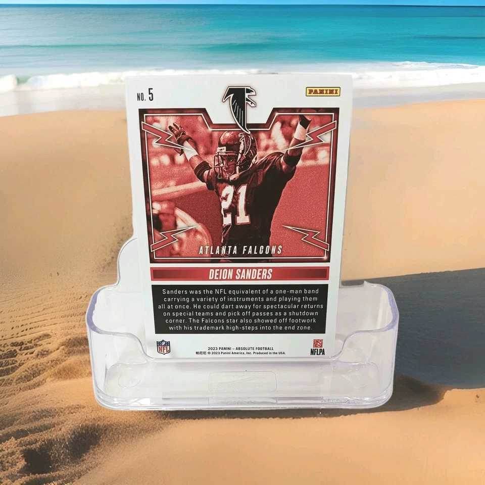 2023 Panini Absolute Deion Sanders Rock Out Atlanta Falcons #5 👀🔥🔥 - Image 2 of 2