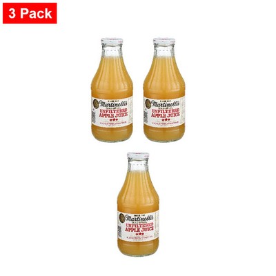 Martinellis, Juice Apple Unfiltered, 33.8 Fl Oz - 3 Pack